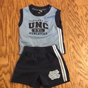 Tarheel athletic set. Size 12 months.